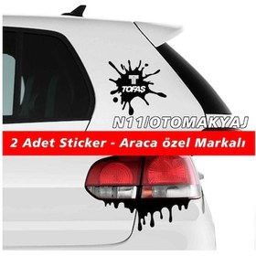 Resim Tofaş Uyumlu Uno Sticker 2Adet Kapı Far Tampon Bagaj Stickerı 