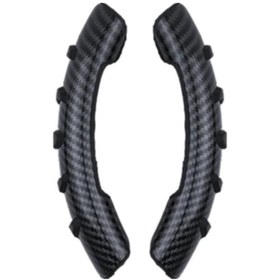 Resim Bir Çift Karbon Fiber Evrensel Araba Direksiyon Simidi Yükseltici Dekorasyon Su Geçirmez Ve Ter Geçirmez 