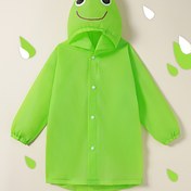 Resim Erkek ve Kız Çocukları için Yüksek Kaliteli Yağmurluk 4-7 Yaş - Ayarlanabilir Manşetli, Parlak Yeşil Renkli, Yürüyüş, Kamp, Plaj ve Her Mevsim Kullanımı İçin Geniş Kesimli Hafif Kapüşonlu Dış Mekan Yağmurluğu 