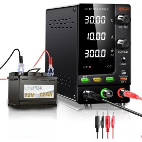 Resim Smartgift 0-30V/10A Ayarlı Dc Güç Kaynağı Voltaj Regülatörü Şarj Fonksiyonlu Power Supply (Siyah) 