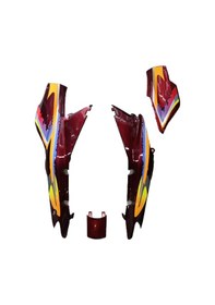 Resim Ramzey C 100 Sağ Sol Sele Altı Takım 4 Parça Kırmızı 