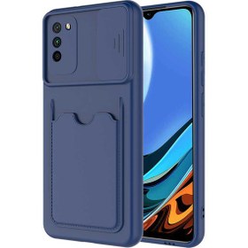 Resim Xiaomi Poco M3 Uyumlu Kılıf ​sürgülü Lens Koruma Kart Bölmeli Fit Özel Koleksiyon Case 