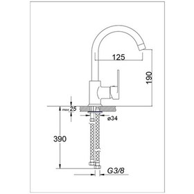 Resim Bms Armatür Mercan Kuğu Lavabo Bataryası Mat Beyaz 368B 