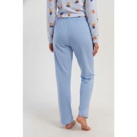 Resim Obje Kız Çocuk Mavi Likra Polyvıscon Pijama Altı 