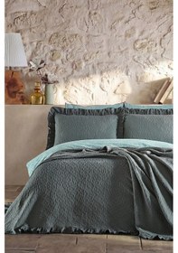 Resim Doqu Home Leris Bouquet Fırfırlı Yatak Örtüsü Tek Kişilik Yeşil Yeşil 
