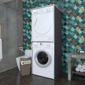 Resim Kenzlife çamaşır-kurutma makinesi dolabı zakhar gri 180*70*60 banyo kapaksız arkalıksız 