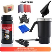 Resim Kraftech Buharlı Far Temizleme Far Parlatma Seti N11.2985 