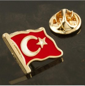 Resim Ilkeshop Ay Yıldız Yaka Rozet-gri Çok Renkli 