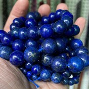 Resim TeoWaki 4/6/8/10mm Lapis Lazuli Taş Boncuklar Yuvarlak Gevşek Boncuklar Takı Yapımı DIY Kolye Bilezik Küpe Aksesuarları 