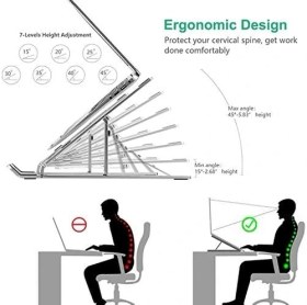 Resim HT-119 Katlanır Laptop ve Tablet Standı, Siyah 