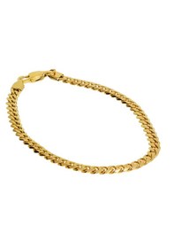 Resim Erkek 6 Mm Zincir Çelik Bileklik Gold 
