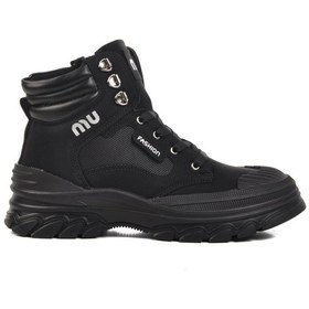 Resim Walkway Siyah Fermuarlı Kadın Bot Çok Renkli 