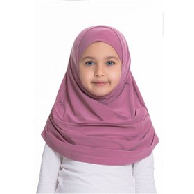 Resim Hürrem Bone Gül Kurusu Pratik Hazır Geçmeli Çocuk Tesettür Bone Sandy Kumaş K Gülkurusu 