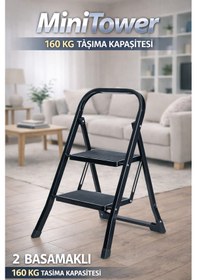 Resim Ertekpa MT2 Minitower 2 Geniş Basamaklı Merdiven Siyah 