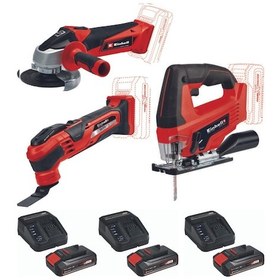 Resim Einhell Tc-Ag 18/115 Avuç Taşlama Varrito Tc-Js 18 3x2.5Ah Set 