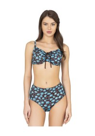 Resim Endeep Kadın Destekli Balenli Yüksek Bel Mavi Bikini Takımı Mavi 
