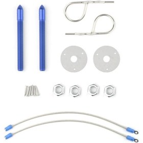 Resim Araba Evrensel Çekme Tel Kaput Kilidi Mavi 