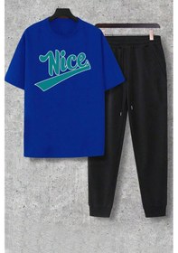 Resim 2'li Los Angles Baskılı Eşofman Takımı Mavi 