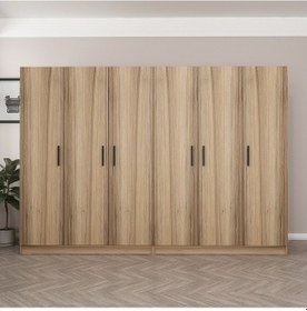 Resim Minar Kale 6 Kapaklı 4 Ç Dolap Dore 210cm Ceviz 