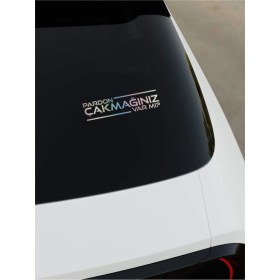 Resim Pardon Çakmağınız Varmı Sticker - Beyaz - Beyaz 