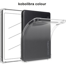 Resim Kobo Libra 2 7" E-Reader Kılıfı - Şeffaf, Güçlendirilmiş Köşeler, Stand Özellikli Yumuşak Poliüretan Kapak, Okuma ve Depolama İçin İdeal, E-Reader Kılıfı | Şeffaf Stand Özellik | Dayanıklı E-Reader Kılıfı, Ereader Aksesuarları 