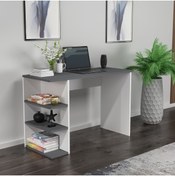 Resim DEMONTE DECOR 3 Raflı Dora Çalışma Masası Beyaz-antrasit 