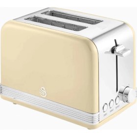 Resim Swann Retro 2 Dilimli Ekmek Kızartma Makinesi, 6 Kızartma Kademesi ve 3 Fonksiyonlu 