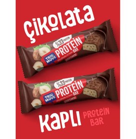 Resim Trio Move %33 Protein Bar Parçacıklı Fındık 50g - Yüksek Protein (Tekli) 