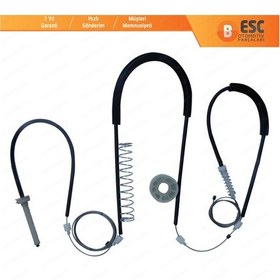 Resim BMW 5 E39 04/1999-2004 4/5 Kapı İçin Ön Sağ Cam Kriko Seti 