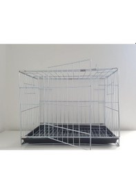 Resim Kedi Köpek Kafesi Gri 61 x 46 x 42 CM 