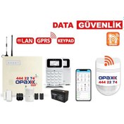 Resim Opax-2747 Gprs Lan Alarm Paneli Bgr-09 Kablosuz Sirenli Full S... 