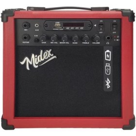 Resim AyrStore MGA-25RD Elektro Gitar Amfisi 25 Watt USB Bluetooth Şarjlı 2 Girişli 