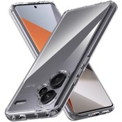 Resim Xiaomi Uyumlu Redmi Note 13 Pro+ Plus Kılıf Yumuşak Şeffaf Silikon Kapak 