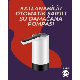 Resim Zenvia Otomatik Damacana Su Pompası | 40-80 Saniye Zaman Ayarlı | %90 Açılabilir Hijyenik Tasar 