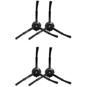 Resim Robotyedek Roborock Q Revo Master Siyah Uyumlu Yedek Yan Fırça 4 Adet 