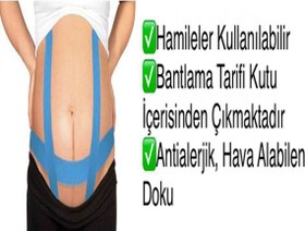 Resim Göbek Destekleyici Bant Mavi Renk (Hamileler İçin) 