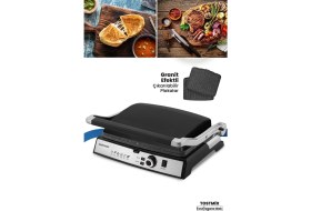 Resim Özbience Yüksek Wattlı Gri Paslanmaz Çelik Tost ve Izgara Makinesi 