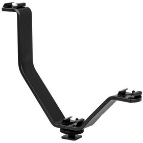 Resim V Bracket Dslr Makinelar için Üç Grişli Flaş Led- Mikrofon Tutucu 