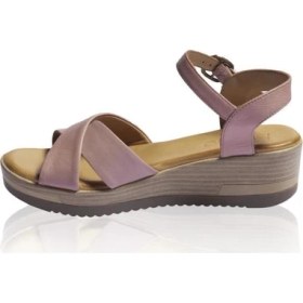 Resim Bueno Shoes Lastikli Deri Kadın Dolgutopuk Sandalet 9L3303 