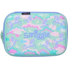 Resim Flyn Sert Kapaklı Kalemlik Mor Hardtop Id Pencil Case / Dayanıklı Okul Kalem Kutusu 