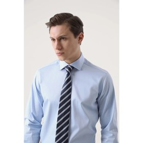 Resim D'S Damat Ds Damat Regular Fit Mavi Düz Gömlek 4HE02DY05025M 