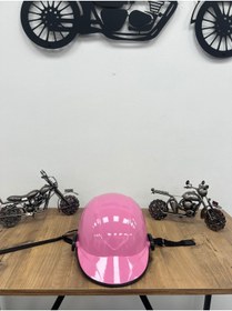 Resim Güneş Motosiklet Açık jokey kask camlı-pembe 