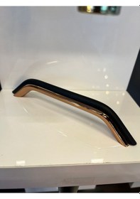 Resim Tower Metal Kulp 160mm Rose+mat Siyah Dolap Kapak Modern Tv Ünite Çekmece Mobilya Komidin Vestiyer Rose - Siyah 