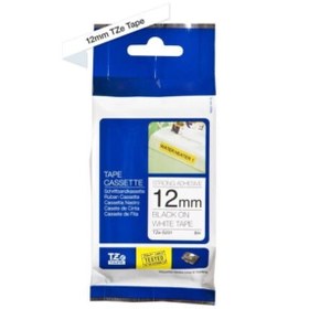 Resim Brother TZE-s231 Beyaz Üzerine Siyah Muadil Etiket Şeridi 