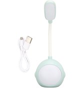 Resim Öğrenciler Ve Çocuklar İçin Yeşil Led Masa Lambası Yumuşak Işık Göz Koruması 