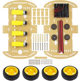 Resim TechStore Arduino 4WD Araç Şase Kiti Robot Akıllı Araba Kiti 