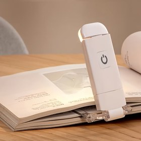 Resim 1 Mini USB Şarjlı Okuma Lambası - Taşınabilir Katlanabilir, Sıcak ve Soğuk Renkler ile Göz Koruma Özelliği, 3 Ayarlanabilir Parlaklık Seviyesi, Kitap için Klipsli Lamba, Yer Tasarruflu Tasarım, Gece Okuyucuları İçin Uygun, Şarj Edilebilir Okuma, Çalışma, Yatak Odası, Yurt Işığı 