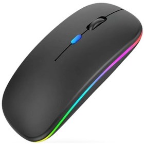 Resim Büro Ev Ofis Bilgisayarı İçin Rgb Siyah Şarjlı Kablosuz Mouse Diğer 