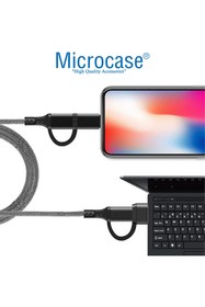 Resim Microcase 4in1 Pd 60w Lightning Type-c Usb Hızlı Şarj Ve Data Kablosu Örgülü 100 Cm - Al3787 