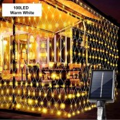 Resim Willowhaven Solar Bahçe Ağ Işığı 100 Led Sıcak Beyaz 59 İnç Çit Ağaç Dekor 